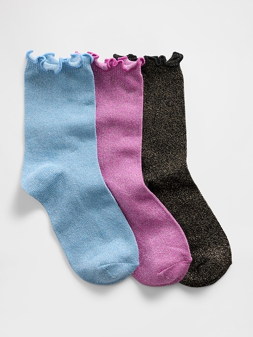 glitzernde kindersocken 3er-pack