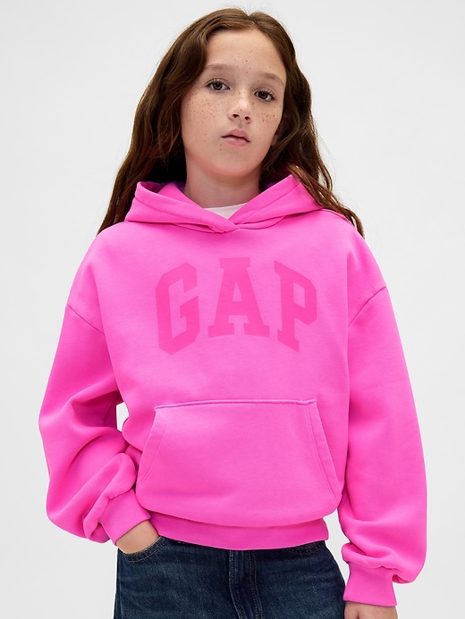kinder-hoodie im vintage-stil mit weichem logo
