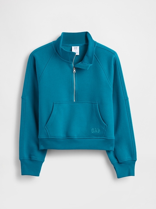 vintagesoft kinder-pullover mit halbem reißverschluss