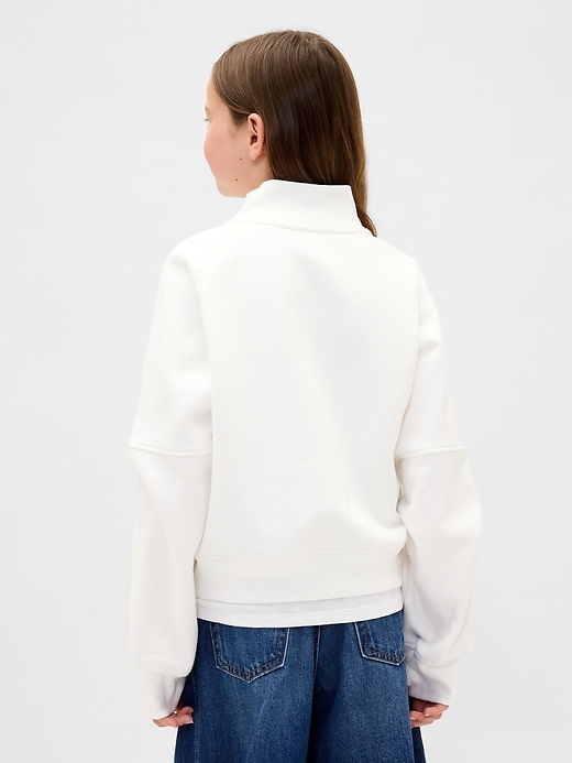 vintagesoft kinder-pullover mit halbem reißverschluss