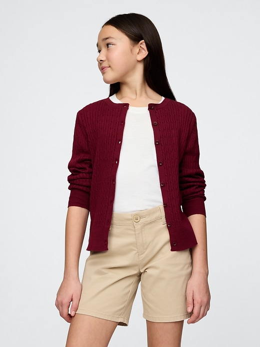 kinder-uniform-strickjacke aus bio-baumwolle