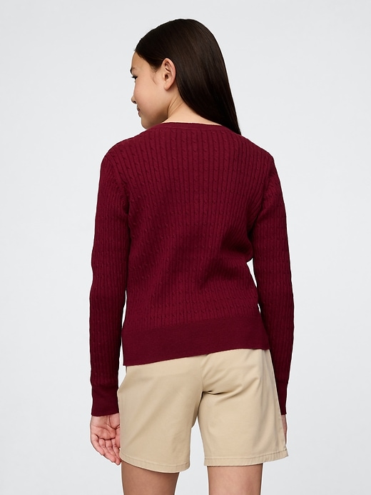 kinder-uniform-strickjacke aus bio-baumwolle