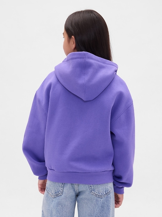 vintagesoft logo-kapuzenjacke für kinder mit reißverschluss