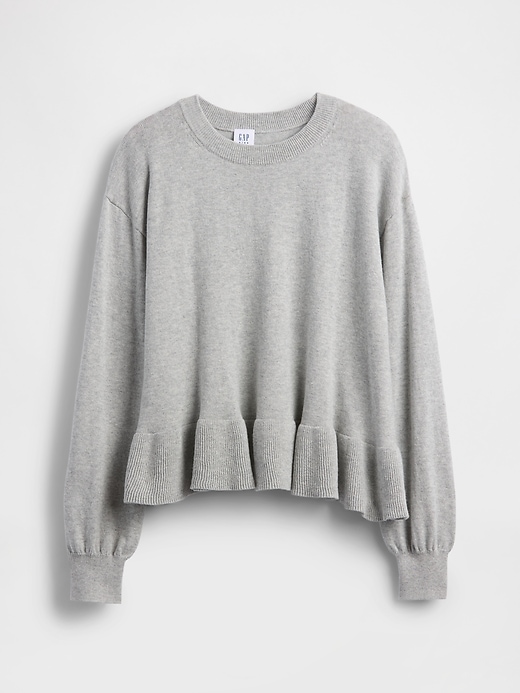 lässiger kinder-peplum-pullover