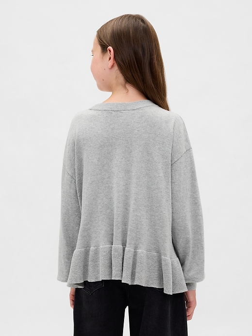 lässiger kinder-peplum-pullover