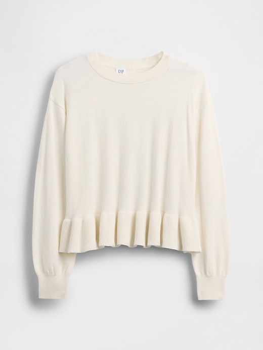 lässiger kinder-peplum-pullover