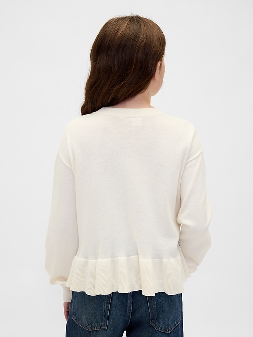 lässiger kinder-peplum-pullover