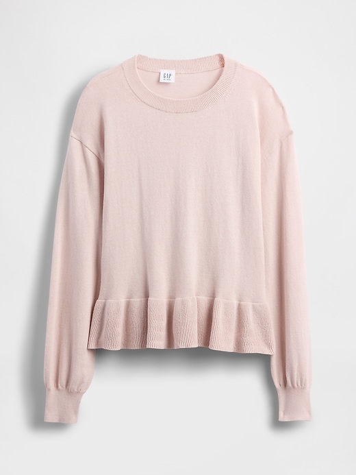 lässiger kinder-peplum-pullover