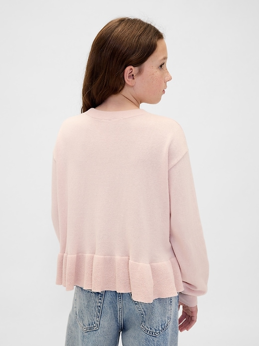 lässiger kinder-peplum-pullover