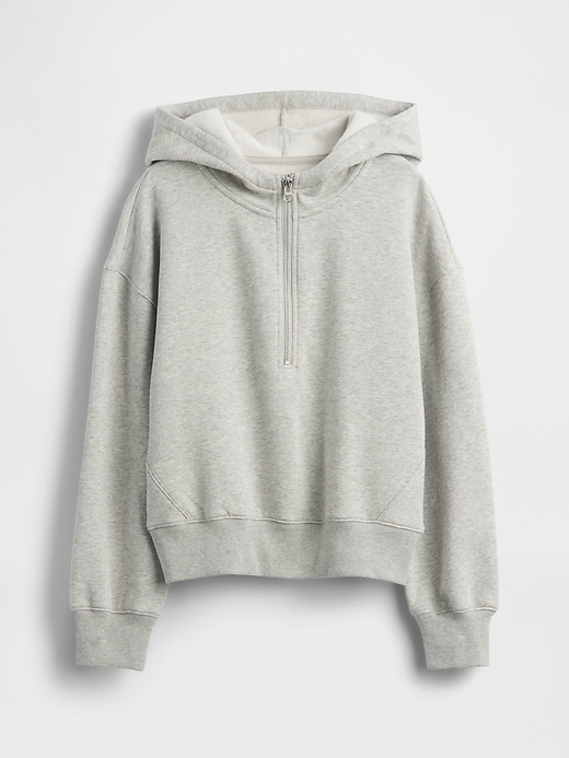 vintagesoft kinder-kapuzenpullover mit halbem reißverschluss