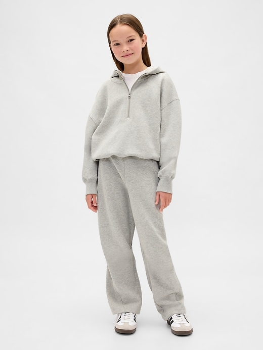 vintagesoft kinder-kapuzenpullover mit halbem reißverschluss