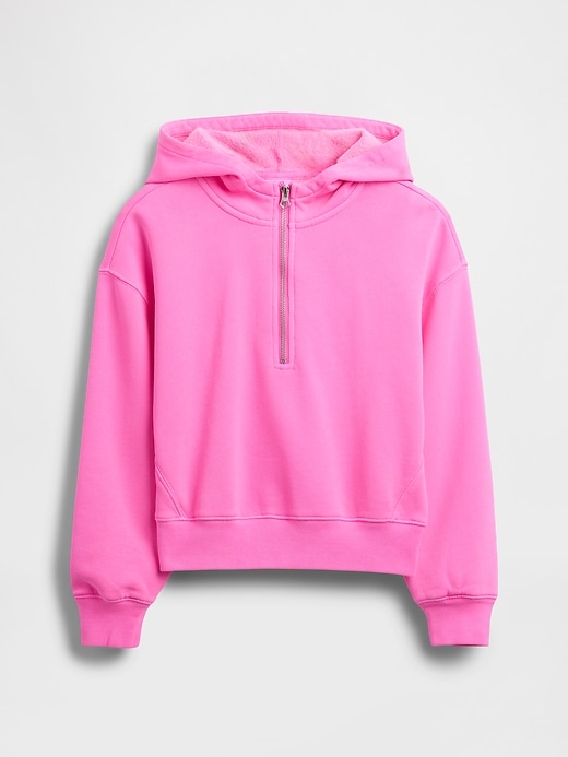 vintagesoft kinder-kapuzenpullover mit halbem reißverschluss