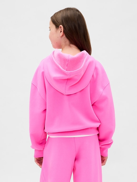 vintagesoft kinder-kapuzenpullover mit halbem reißverschluss