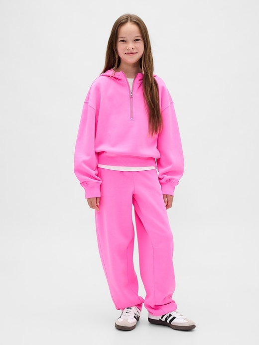 vintagesoft kinder-kapuzenpullover mit halbem reißverschluss