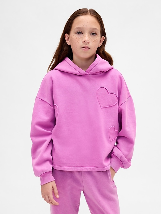 vintagesoft relaxed patch hoodie für kinder