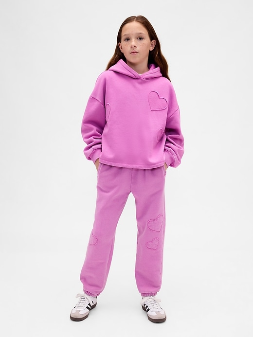 vintagesoft relaxed patch hoodie für kinder