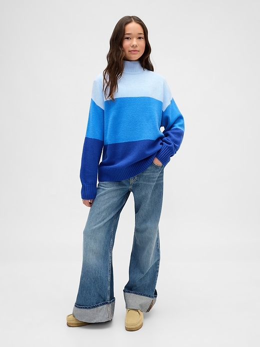 kinder cashsoft streifen-tunika-pullover