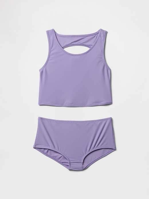 zweiteiliger tankini-badeanzug mit cutout für kinder