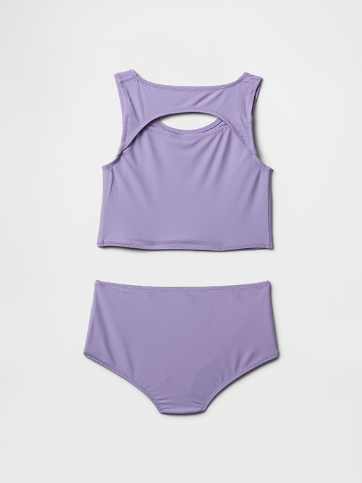 zweiteiliger tankini-badeanzug mit cutout für kinder