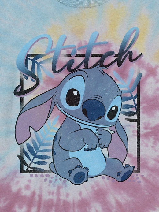 lilo und stitch kinder-t-shirt mit batikmuster