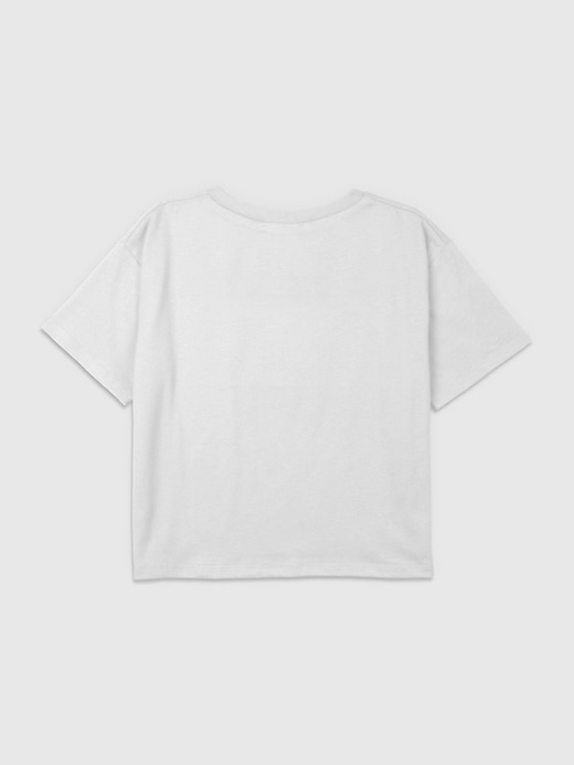 kinder-t-shirt mit kalifornischem erdbeer-motiv kastenförmig geschnitten