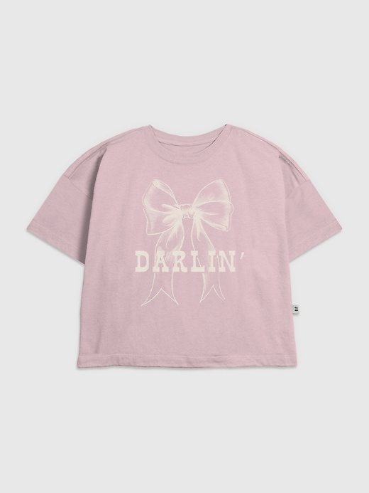 kinder-t-shirt mit schleifenmotiv