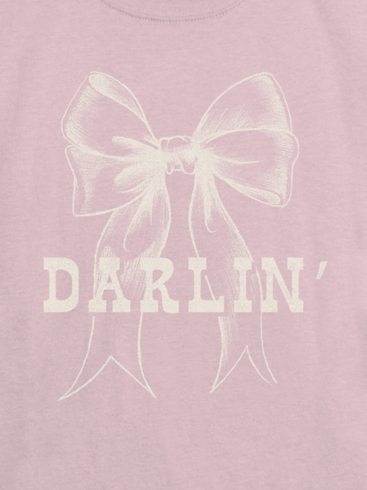 kinder-t-shirt mit schleifenmotiv