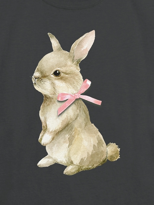 kinder-t-shirt mit hasen-schleifen-motiv