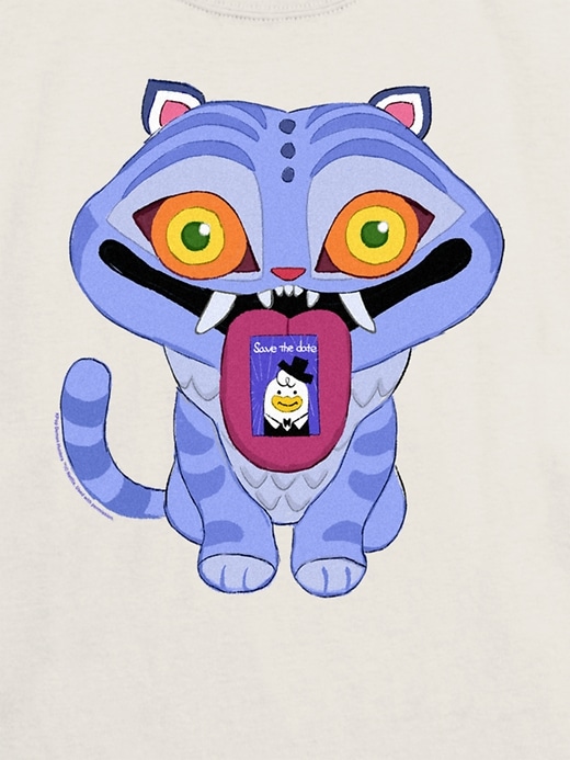 kinder-t-shirt mit k-pop-dämonenjäger-motiv und derpy-aufdruck