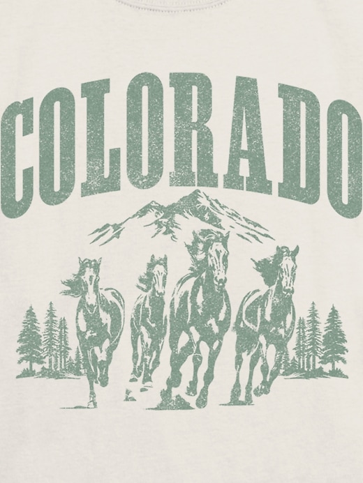 kinder-t-shirt mit colorado-pferden-motiv