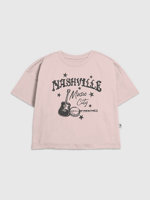 kinder-t-shirt mit nashville-musikstadt-motiv
