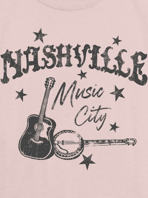 kinder-t-shirt mit nashville-musikstadt-motiv