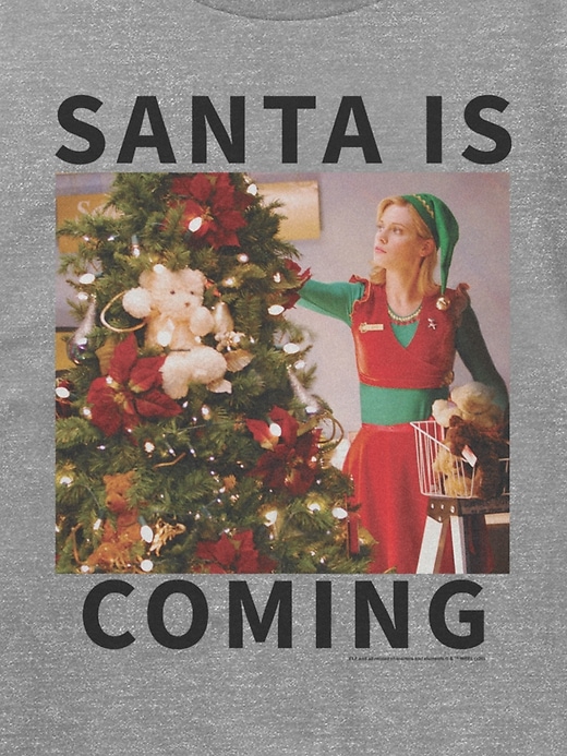 kinder-t-shirt mit elfenmotiv und weihnachtsmann-motiv