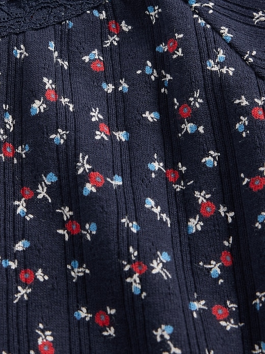 kinder-t-shirt mit spitzenbesatz