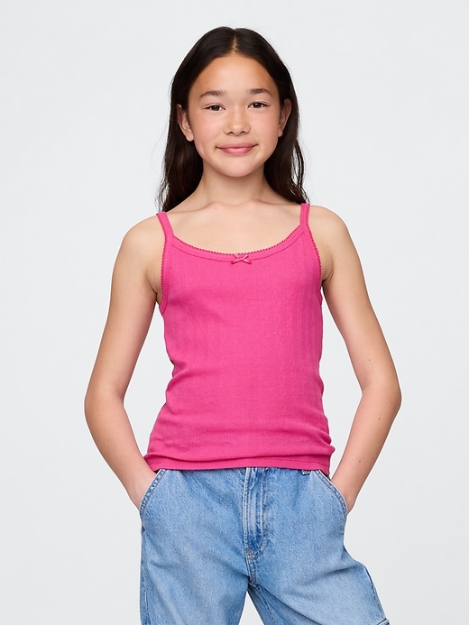 kinder pointelle rib cami
