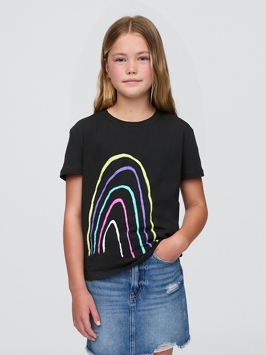 lässiges grafik-t-shirt für kinder