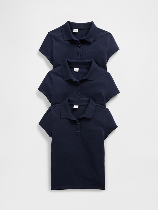 polo-shirts für kinderuniformen 3er-pack