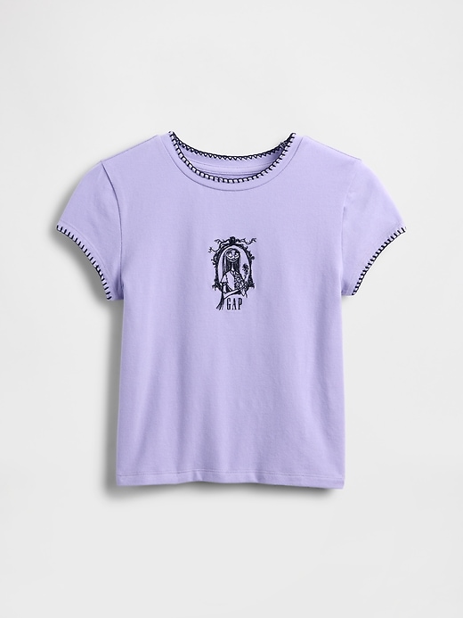 gap × disney tim burtons „nightmare before christmas kinder-t-shirt mit verkleinerter grafik