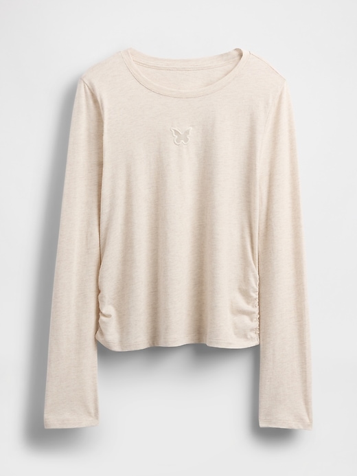 kinder-t-shirt mit raffung an der seite