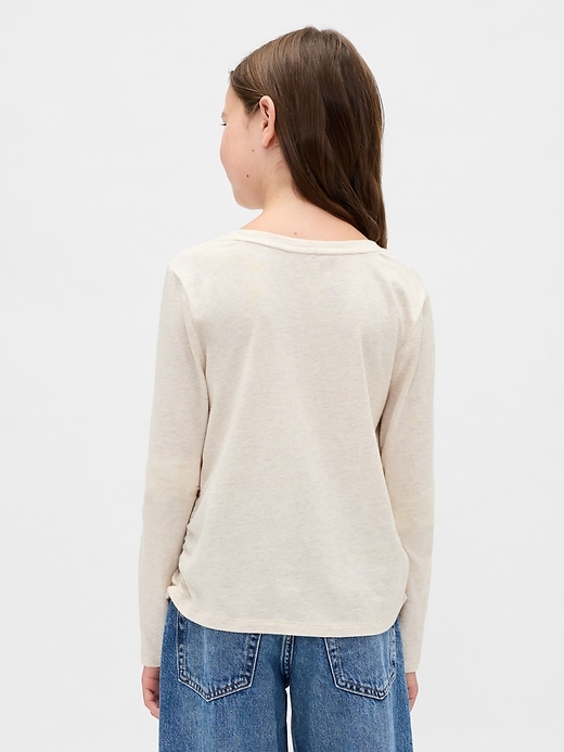 kinder-t-shirt mit raffung an der seite