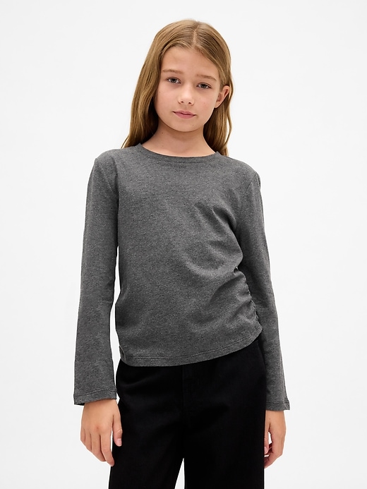 kinder-t-shirt mit raffung an der seite