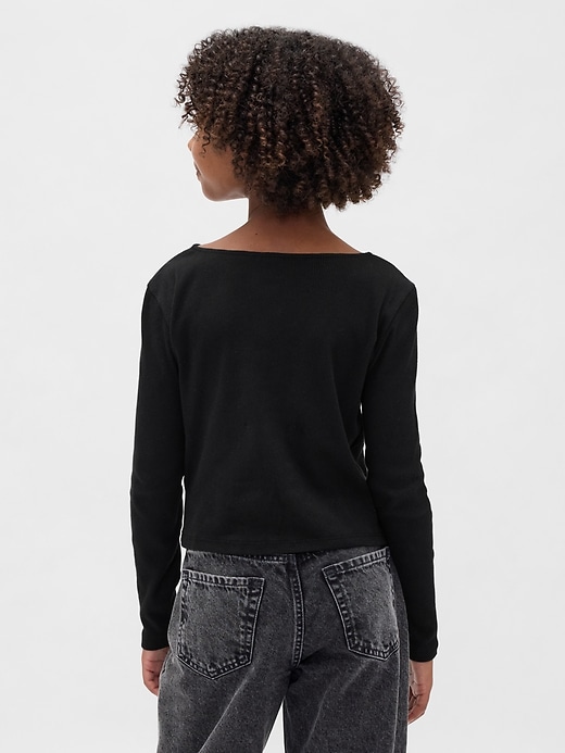 kinder-t-shirt mit schleifenkragen