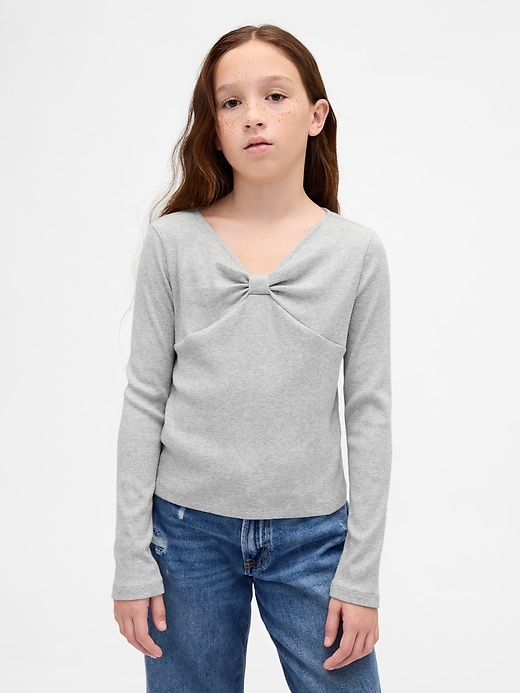 kinder-t-shirt mit schleifenkragen
