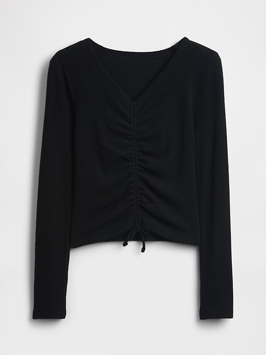 softspun rib ruched top für kinder