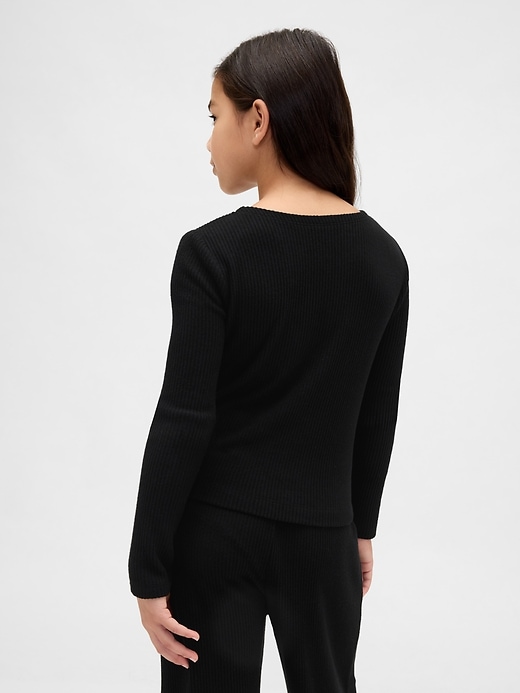 softspun rib ruched top für kinder