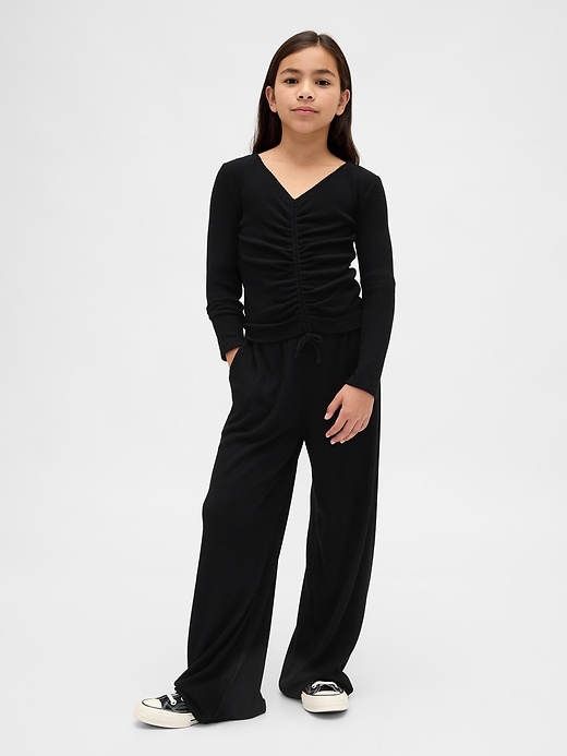 softspun rib ruched top für kinder