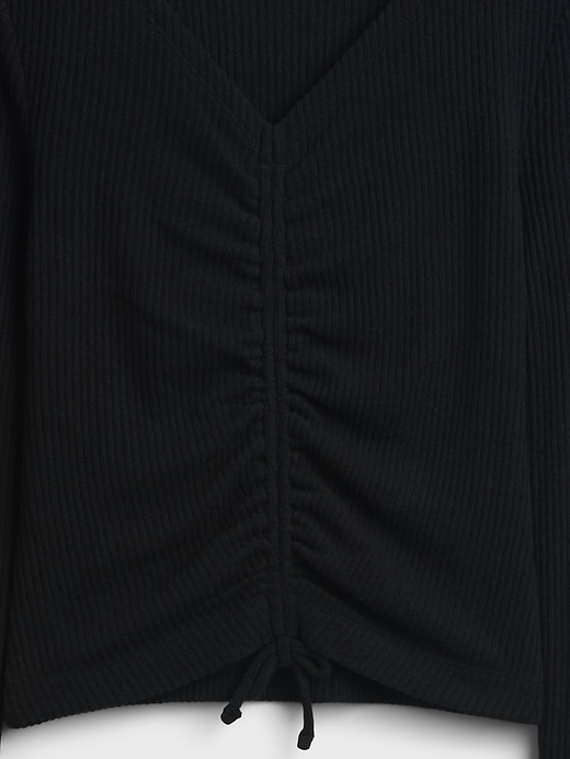 softspun rib ruched top für kinder