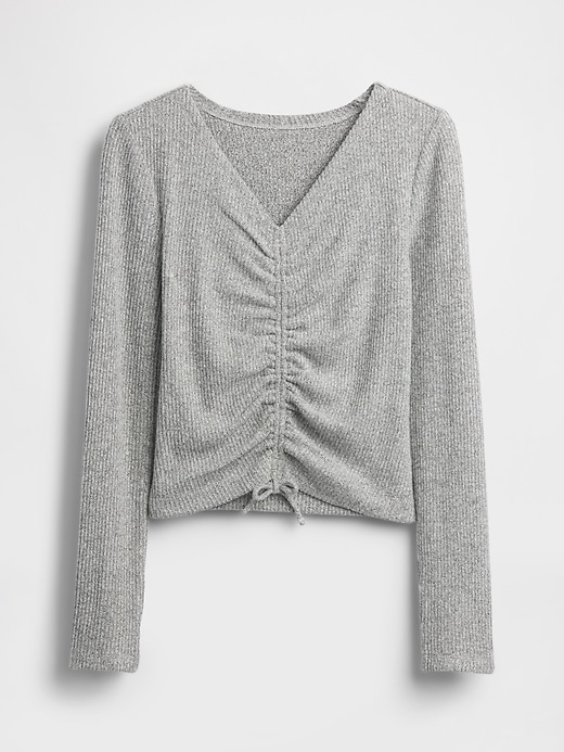 softspun rib ruched top für kinder