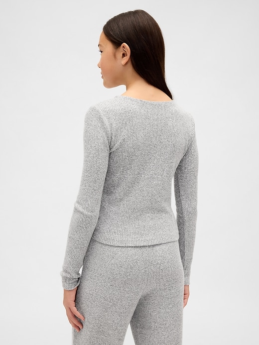 softspun rib ruched top für kinder